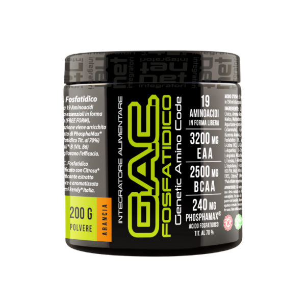 Integratore di Aminoacidi e Acido Fosfatidico Post Workout- Gusto Arancia- G.A.C. Fosfatidico-NET INTEGRATORI