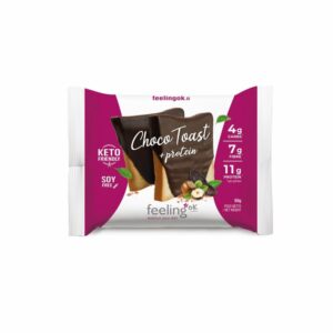 Fette croccanti proteiche con cacao per dieta chetogenica-Chocotoast Start -FEELING OK