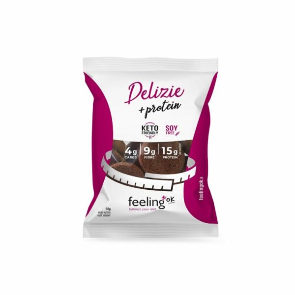 Biscottini rotondi deliziosi proteici al cacao-Delizia Start-FEELING OK