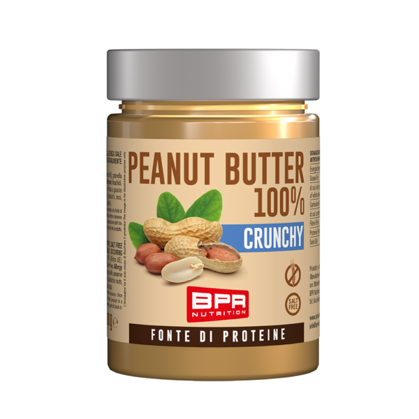 Crema spalmabile agli arachidi con granella-PEANUT BUTTER 100% CRUNCHY - BPR NUTRITION°