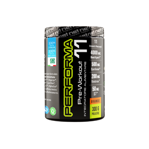 Integratore pre-workout in polvere gusto arancia-PERFORMA 11-NET INTEGRATORI