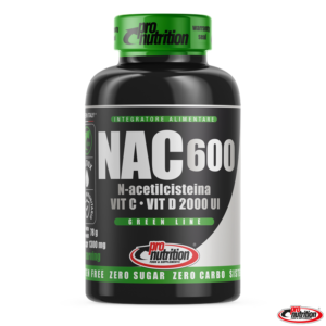 Integratore alimentare a base di N-acetilcisteina, vitamina C e D.-NAC 600-PRO NUTRITION