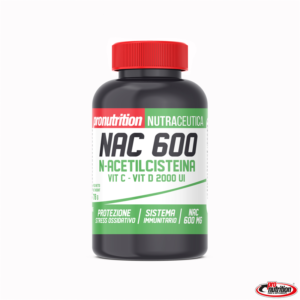 Integratore alimentare a base di N-acetilcisteina, vitamina C e D.-NAC 600-Pro Nutrition