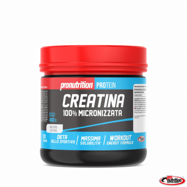 Integratore alimentare di creatina con vitamina B6 in polvere gusto neutro-CREATINA MICRONIZZATA-PRO NUTRITION°
