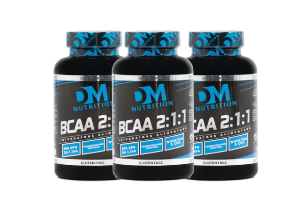 Kit da 3 conf. di aminoacidi ramificati BCAA 2:1:1 DM Nutrition