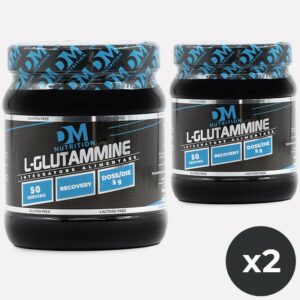 DM Nutrition propone il Kit 2 Confezioni di L-Glutammine Powder. Ogni confezione contiene 250 grammi di polvere di glutammina dal gusto neutro1. L’integratore alimentare di glutammina in polvere è utile per aumentare la massa magra, rinforzare il sistema immunitario e migliorare la sintesi proteica1.