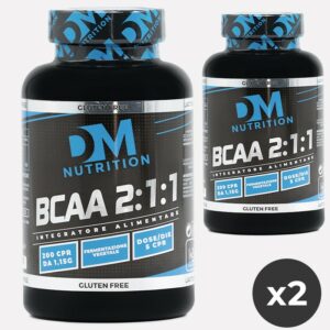 KIT 2 Conf. di Integratore Alimentare di Aminoacidi Ramificati in compresse rapporto 2:1:1- BCAA 2:1:1-DM NUTRITION