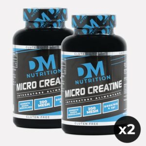 KIT di 2 Conf. di Integratore Alimentare di Creatina monoidratata in capsule-MICRO CREATINE-DM NUTRITION