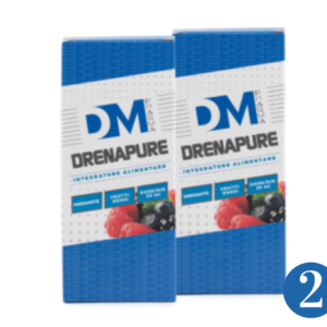 KIT 2 pezzi di Integratori per il drenaggio dei liquidi corporei ai FRUTTI ROSSI-DRENAPURE -DM PHARMA