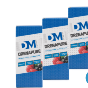 KIT 3 pezzi di Integratori per il drenaggio dei liquidi corporei ai FRUTTI ROSSI-DRENAPURE -DM PHARMA