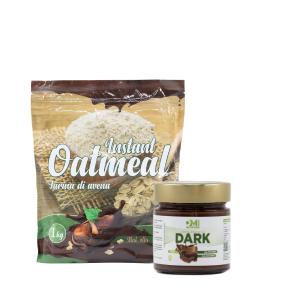 Farina di Avena gusto Nut-ella+ Crema spalmabile proteica DARK-DM FOOD