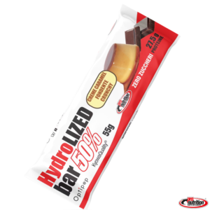 Barrette iperproteiche con glutammina al gusto di Fondente Caramello-box da 24 pezzi -HYDROLIZED55-PRO NUTRITION