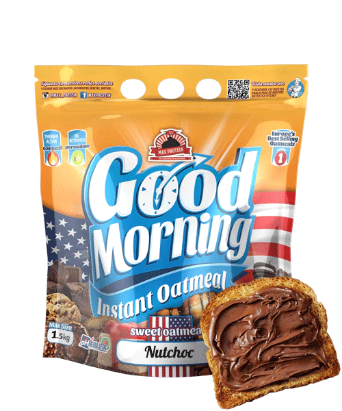 Farina di avena aromatizzata al gusto di nocciola-NUTCHOC-GOOD MORNING -MAX PROTEIN