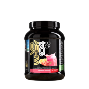 Proteine idrolizzate in polvere formato da 450 grammi al gusto di FRAGOLA BANANA- VB WHEY 104 9.8-NET INTEGRATORI