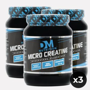 KIT da 2 pz da 250 grammi Integratori Alimentari di Creatina in polvere gusto neutro-MICRO CREATINE-DM NUTRITION