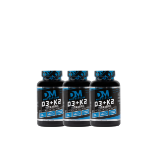 SET da 3 Integratori Alimentari di Vitamina D e Vitamina K- D3+K2 VITAMINS-DM NUTRITION