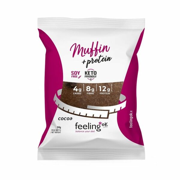 Deliziosi muffin proteici al gusto di Cacao con gocce di cioccolato-MUFFIN START-FEELING OK