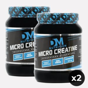 KIT da 2 pz da 250 grammi Integratori Alimentari di Creatina in polvere gusto neutro-MICRO CREATINE-DM NUTRITION