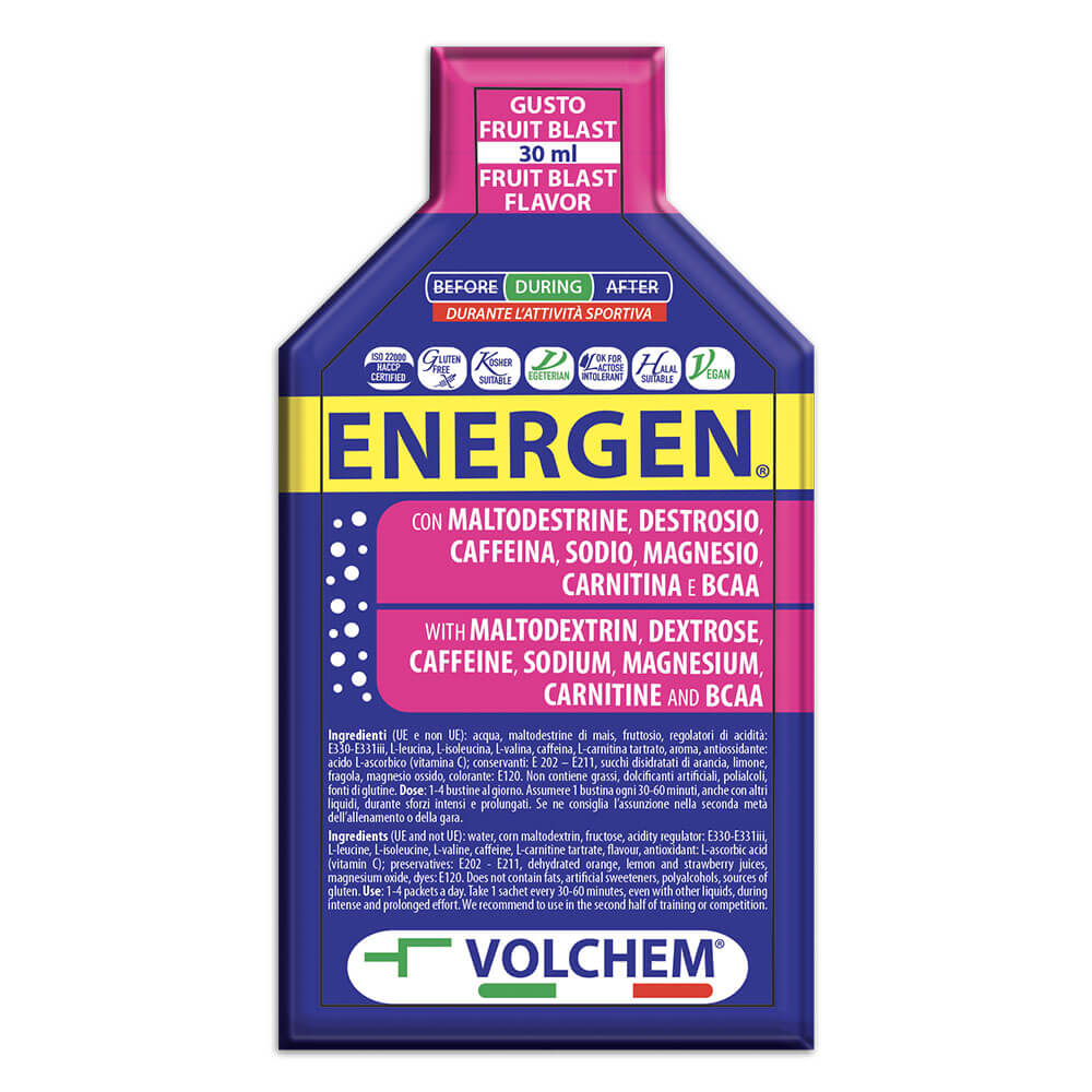 Gel energetico con maltodestrine pronto da bere fruit blast