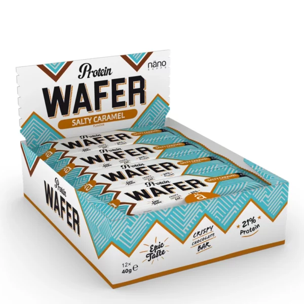 Wafer proteici al gusto di caramello salato -WAFER SALTED CARAMEL-NANO SUPP
