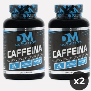 Multipack di 2 Integratori alimentari di caffeina per lo stress Psico-Fisico- CAFFEINA-DM NUTRITION