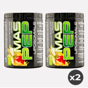 kit da 2 conf. di Integratori alimentari di EAA e BCAA in polvere al gusto di mela-pera- M.A.S. PEP-MELA PERA -NET INTEGRATORI