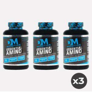 Set di 3 pezzi di Aminoacidi essenziali in compresse a fermentazione vegetale-ESSENTIAL AMINO- DM NUTRITION