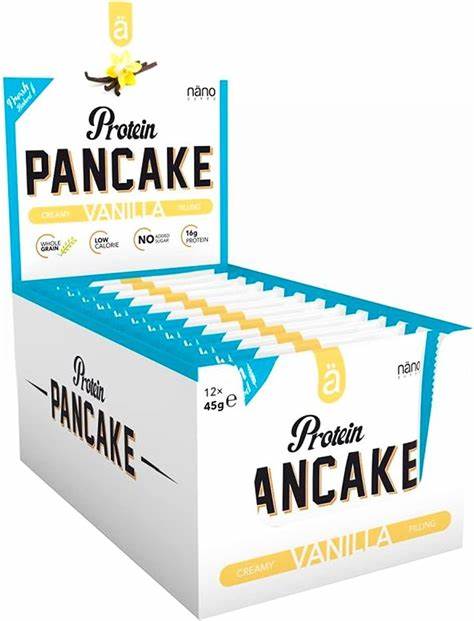 Pancake proteico monoporzione confezione da 12 pezzi ripieno al gusto di vaniglia-PANCAKE VANIGLIA-NANO SUPPLEMENTS