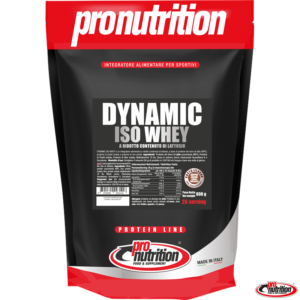Integratore alimentare di proteine del siero del latte nativo in polvere al gusto cacao-DYNAMIC ISO WHEY-PRO NUTRITION°
