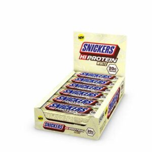 BOX 12 Barrette iperproteiche al gusto di snickers ricoperta al cioccolato bianco-SNICKERS WHITE- MARS PROTEIN