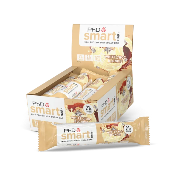 Box di 12 Barrette energetiche ricche di proteine al cioccolato Bianco-PHD WHITE CHOCO-Phd Smart