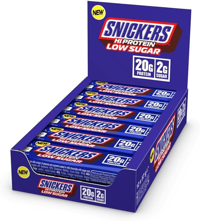 Box 12 Barrette proteiche  snickers a basso contenuto di zuccheri-SNICKERS Low Sugar-MARS PROTEIN