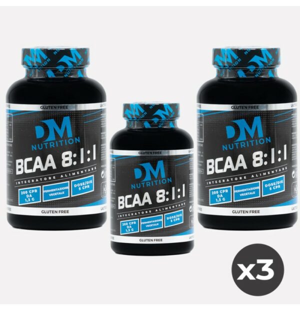 Box risparmio 3 Aminoacidi ramificati in compresse BCAA 811 DM Nutrition