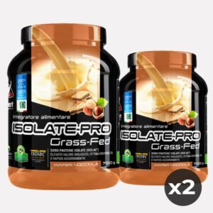 Set da 2 Proteine del siero del latte isolate in polvere al gusto di wafer nocciola- ISOLATE PRO WAFER NOCCIOLA-NET INTEGRATORI