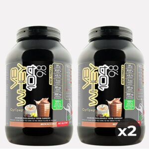 Set di 2 Integratori di Proteine idrolizzate in polvere al gusto di mokaccino-VB WHEY 104 9.8-NET INTEGRATORI