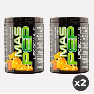 Kit da 2 Aminoacidi essenziali e BCAA in polvere al gusto di arancia- M.A.S. PEP-ARANCIA -NET INTEGRATORI