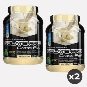 Kit da 2 Proteine del siero del latte isolate in polvere al gusto di vaniglia-ISOLATE PRO-NET INTEGRATORI