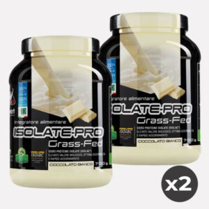 Kit da 2 pz di integratori alimentari di proteine del siero del latte isolate in polvere al gusto di cioccolato bianco-ISOLATE PRO -NET INTEGRATORI