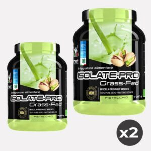 Kit da 2 Proteine del siero del latte isolate in polvere al gusto di pistacchio -ISOLATE PRO PISTACCHIO-NET INTEGRATORI