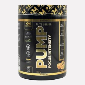 Integratore Pre-workout ad azione energetica con cretaina, arginina, in polvere al gusto di arancia-PUMP FOCUS INTENSITY ORANGE-DM NUTRITION ELITE SERIES