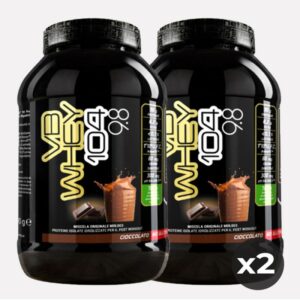 MULTIPACK da 2 Integratori di Proteine idrolizzate in polvere al gusto di cioccolato-VB WHEY 104 9.8-NET INTEGRATORI