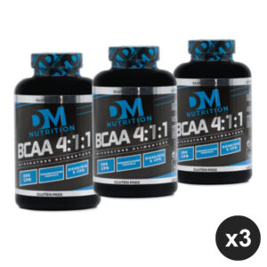 KIT da Tre confezioni di Integratore Alimentari di Aminoacidi Ramificati in compresse-BCAA 4:1:1-DM NUTRITION