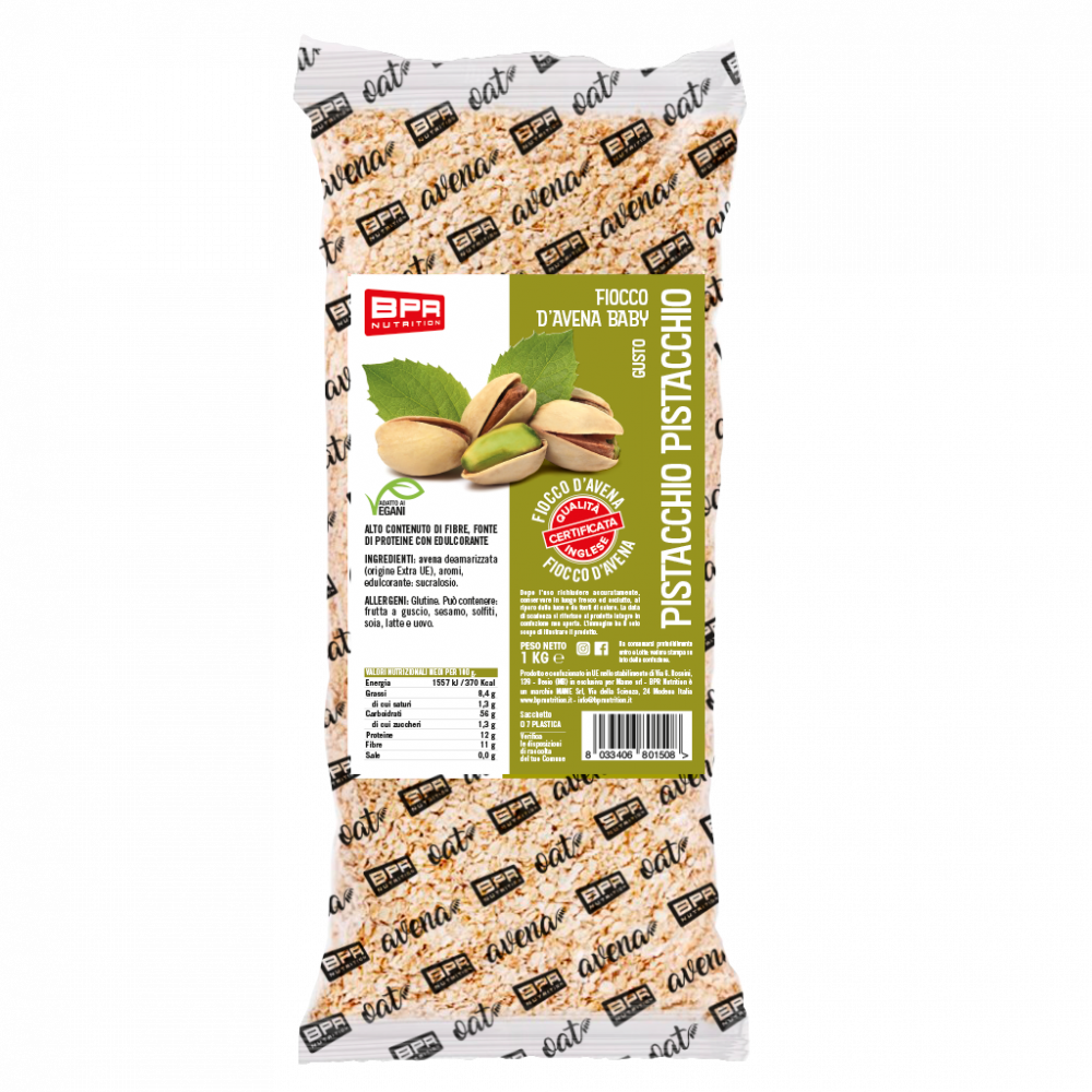 Fiocchi di avena al gusto di pistacchio BPR Nutrition