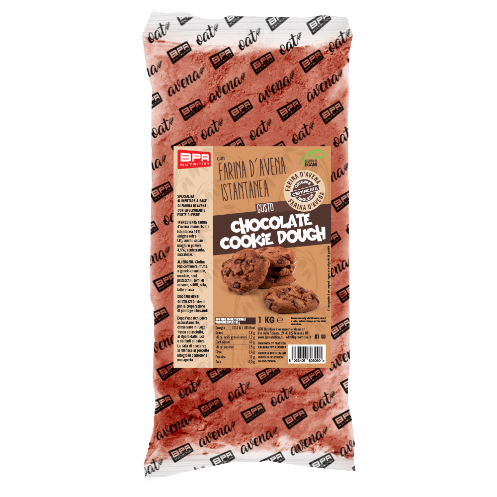 Farina di avena aromatizzata al gusto di biscotto al cioccolato BPR Nutrition