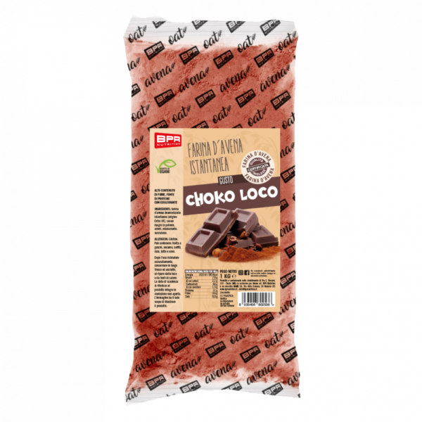 Farina D'Avena Aromatizzata al cioccolato- Gusto CHOCO LOCO- 1Kg-BPR NUTRITION