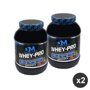 Kit da 2 Proteine concentrate al gusto di nocciola-WHEY PRO-DM Nutrition