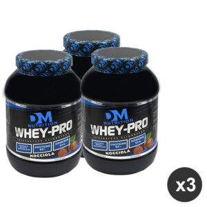 Kit da 3 Proteine concentrate al gusto di nocciola-WHEY PRO-DM Nutrition