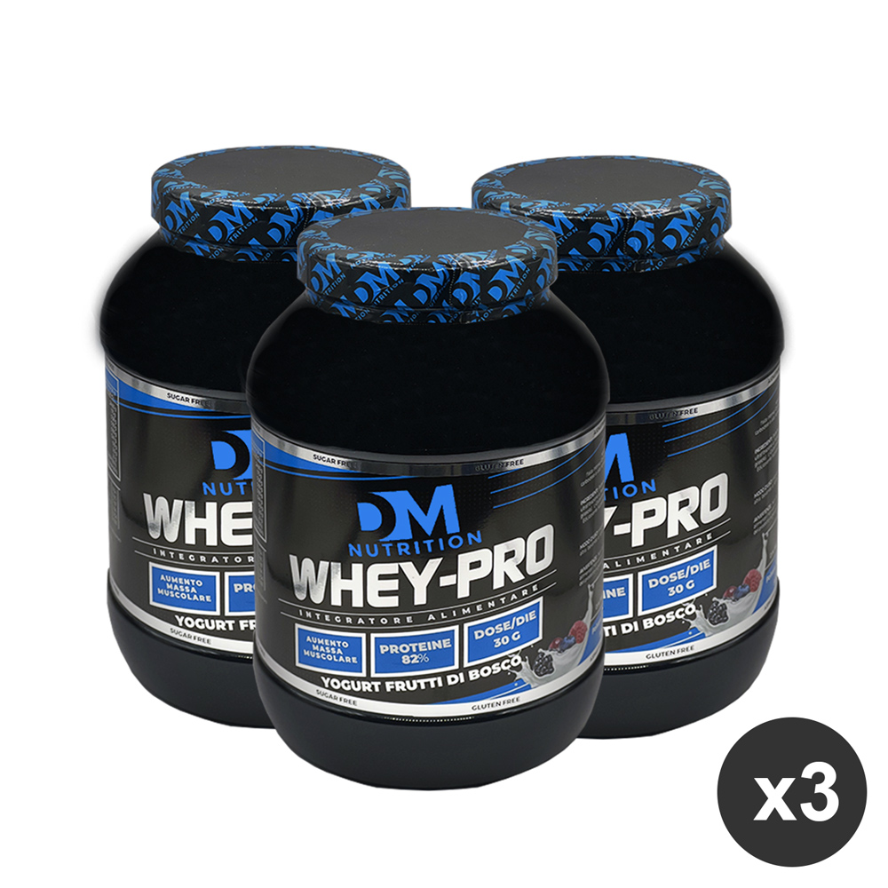 Kit risparmio 3 Proteine concentrate yogurt frutti di bosco DM Nutrition