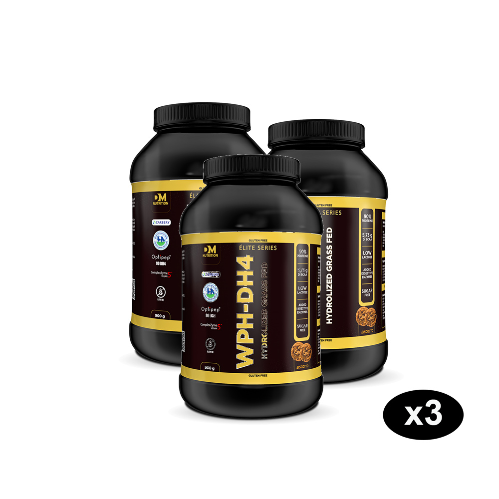 3 Proteine idrolizzate alta solubilita' gusto biscotto DM Elite Series