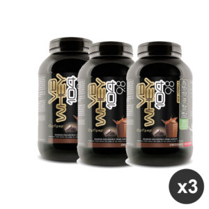 Set 3 Integratori di Proteine idrolizzate cioccolato VB WHEY 104 9.8 Net integratori